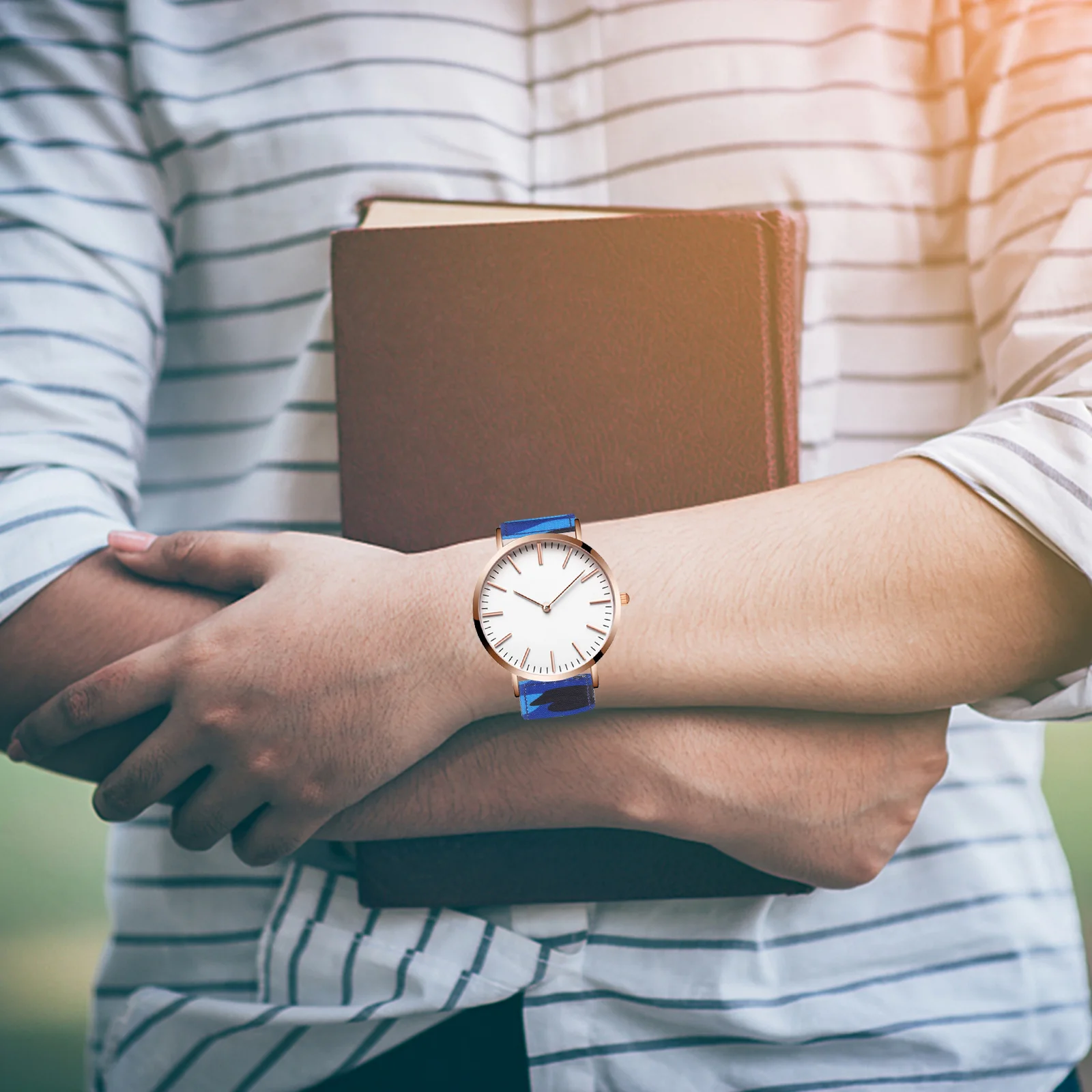 

Camouflage Nylon Watchbands Adjustable Strap Durable Water Resistant Breathable Wristband Replacement For