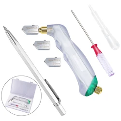 Glass Cutter Pistol Grip(2mm-20mm),Ergonomic Grip Tungsten Carbide Glass Cutting Tools ,Oil Reservoir,Perfect for Glass Cuttin