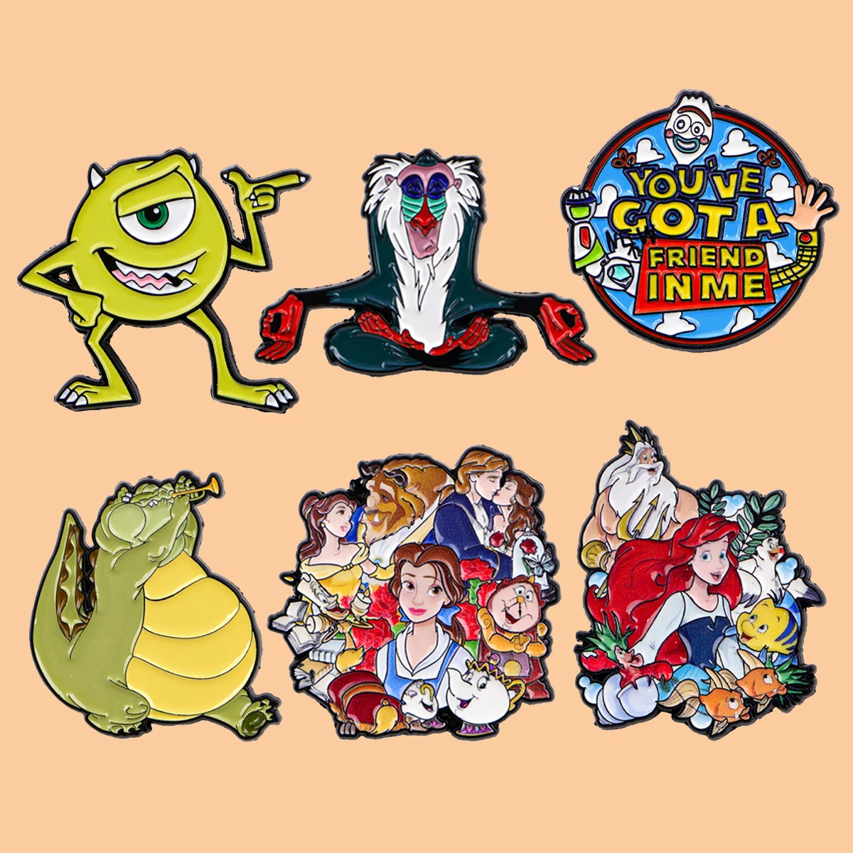 

Cartoon Monster Enamel Brooch Frog Lapel Pins Badge for Backpack Clothes Accessories Fashion Jewelry Gifts for Friends