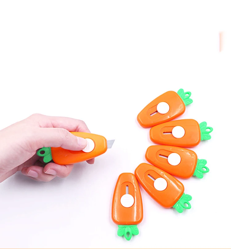 1Pcs Mini Tasche Karotte INS Utility Messer Box Cutter Messer Papier Cutter Kunst Utility Messer Papier Cutter Handwerk Verpackung schreibwaren