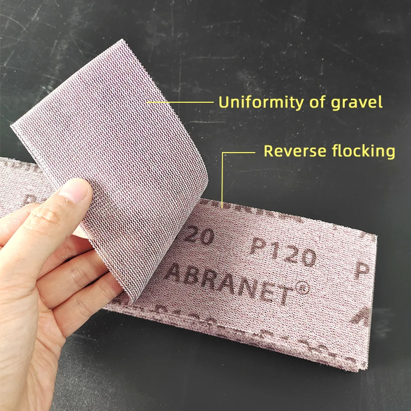 5PCS Original Authentic MIRKA70MM*420MM Rectangular Mesh Sandpaper Back Velvet Emery Cloth P80/120/180/240/320/400