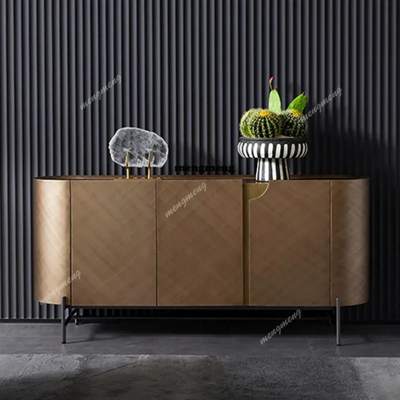 

Italian Minimalism Luxury Sideboard Cabinet Villa Club Storage Living Room Cabinet Premium Home Furniture Armoires De Salon