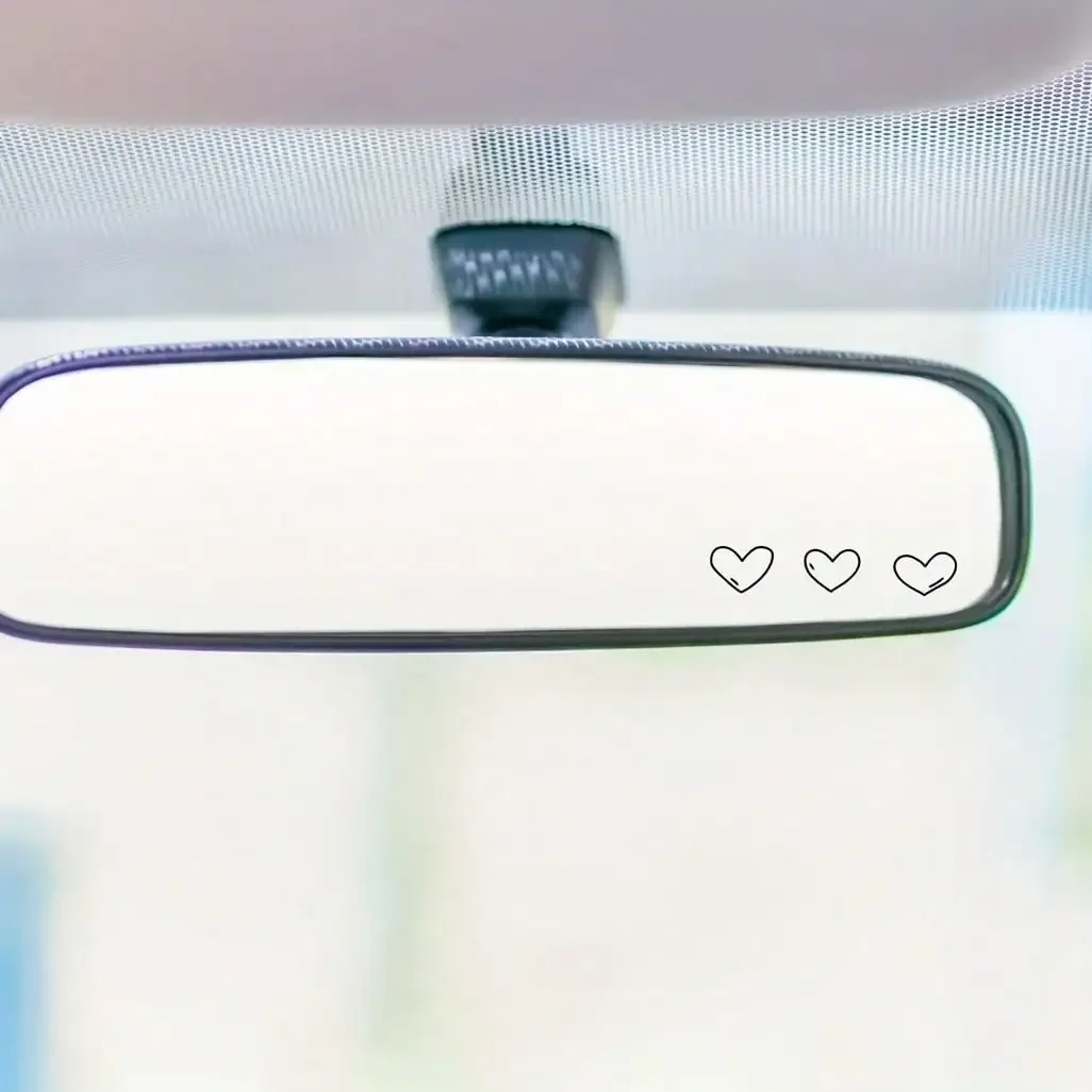 

1PC Heart-Shaped Stickers, Rearview Mirror Stickers, Car Decals, Vinyl Car Stickers
