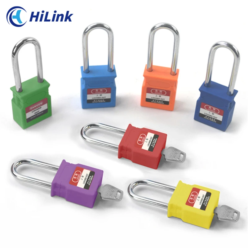 Upgrade Design Lock Body High Security LOTO 38mm Steel Shackle Safety Padlock With Warning Label