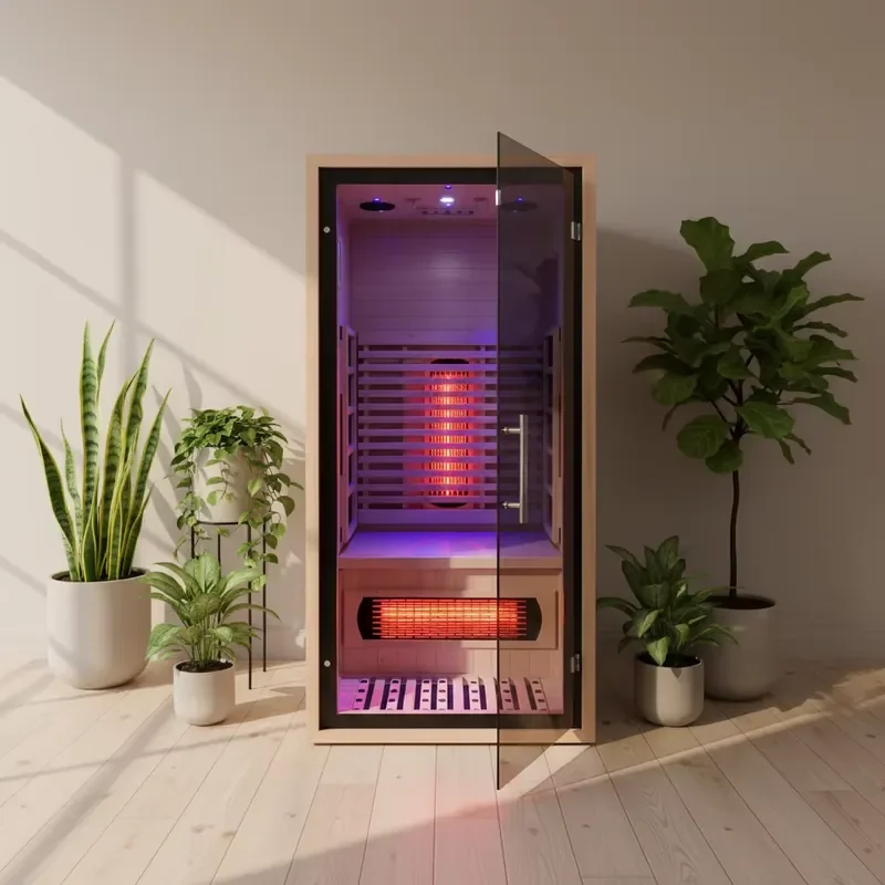

OEM Customization Portable Sauna Room Wooden Dry Sauna Far Full Spectrum Red Light Therapy Indoor Sauna