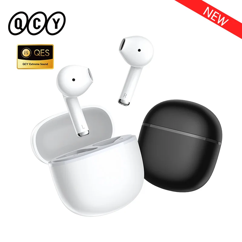 QCY Ailybuds Lite Wireless Earphones Semi in-Ear TWS Earbud Hifi Sound Mini Gaming Headphones Bluetooth 5.3 Headset 28H Playtime