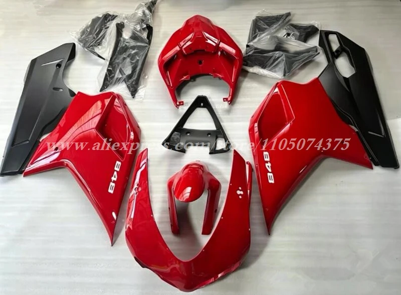

4Gifts New ABS Motorcycle Fairings Kit Fit For Ducati 848 1098 1198 1098r 1198s Bodywork Set Custom White Black