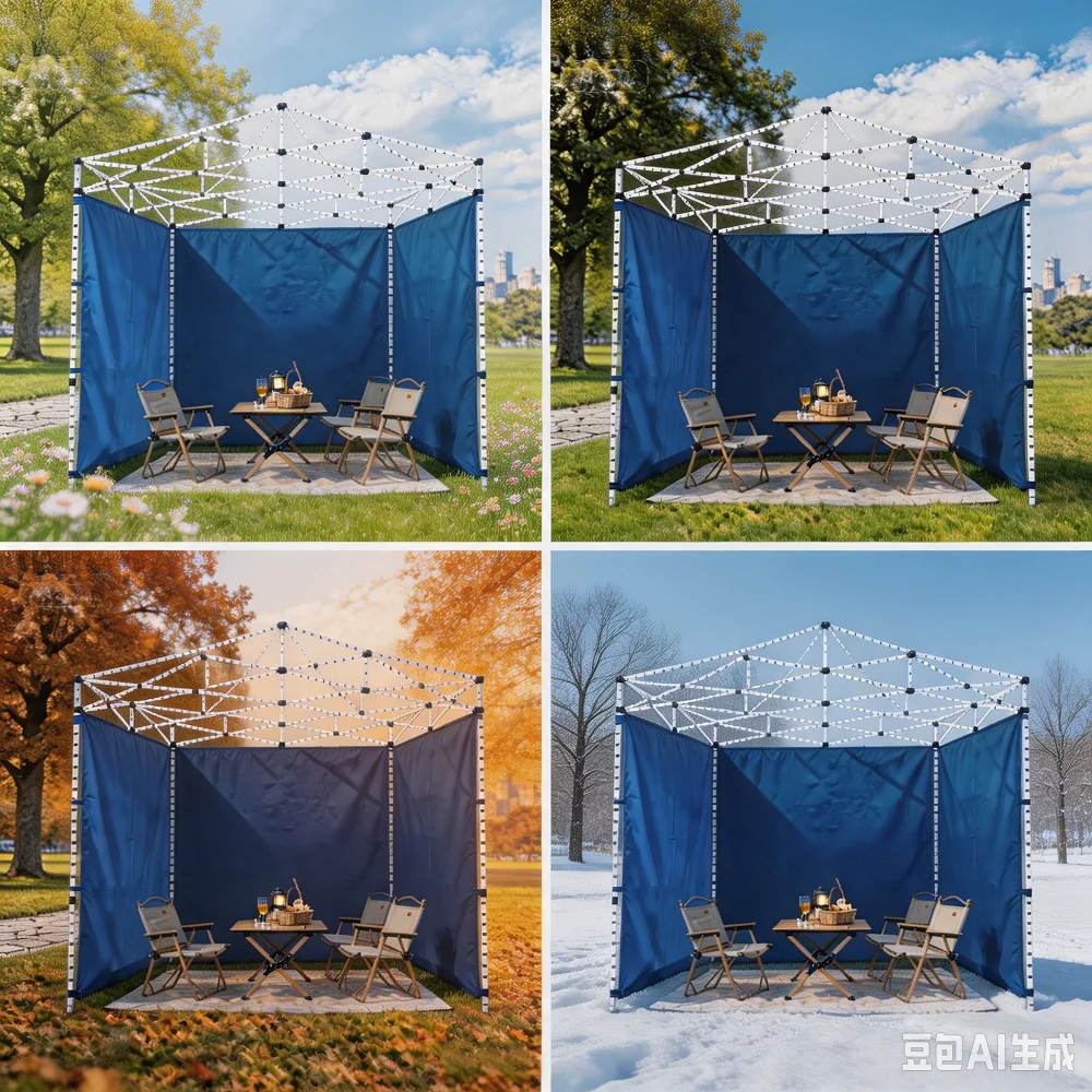 A 350-Inch Long Klein Blue Outdoor Tent, Suitable for Side Shading of Outdoor Tents, Helps Cool the Inside of the Tent