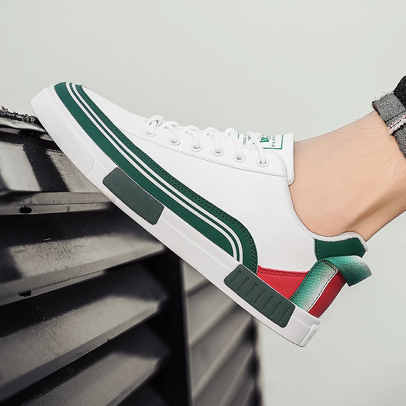 Scarpe da skate casual da uomo in pelle, comode, taglia 47_voghion.com