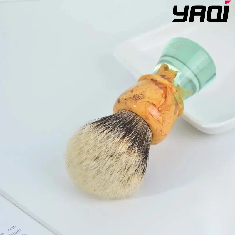 メンズ-2026-yaqi-シェービングブラシ-yaqi-cavern-lake-ツーバンド-バッジャー毛-男性用-ウェットシェービングブラシ-誕生日プレゼント-彼氏へ