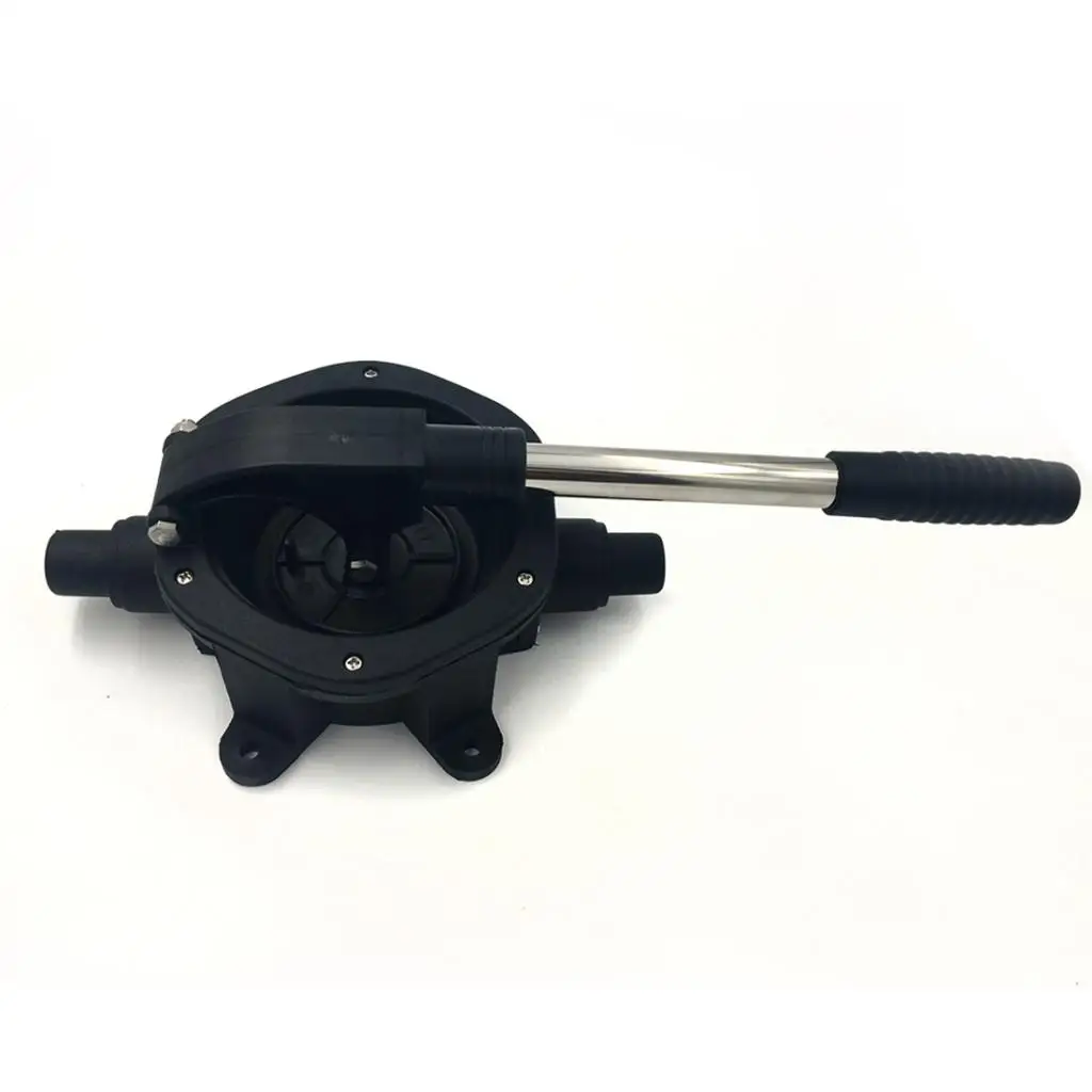 ปั๊มน้ำท้องเรือแบบแมนนวล15 GPM สำหรับการถ่ายโอนน้ำเสียอุปกรณ์เสริมเรือตกปลาสีดำ