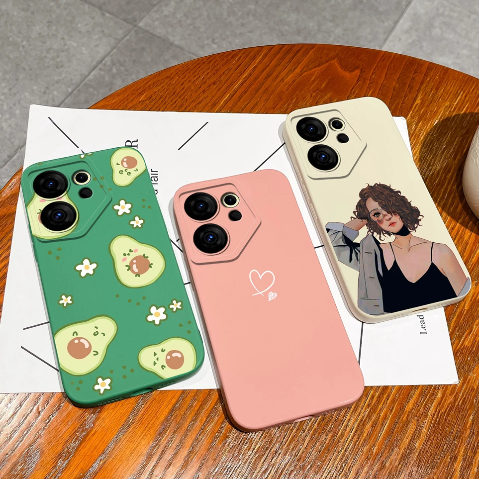 Case For Tecno Camon 20 Premier 5G Soft Silicone Cartoon Avocado Back Cover Camera Protection Coque For Camon 20Premier Fundas