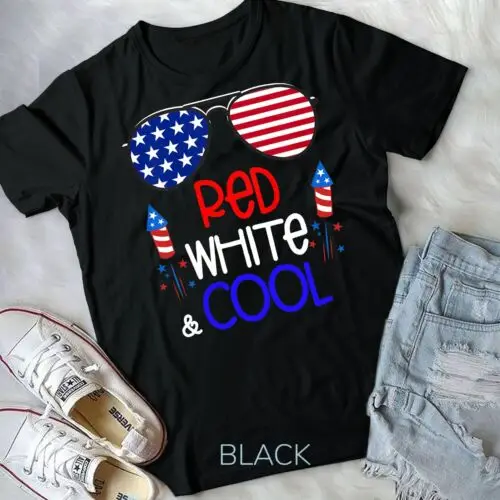 Kids Boys Kids 4th Of July Red White And Cool Sunglasses Girls Unisex T-shirt