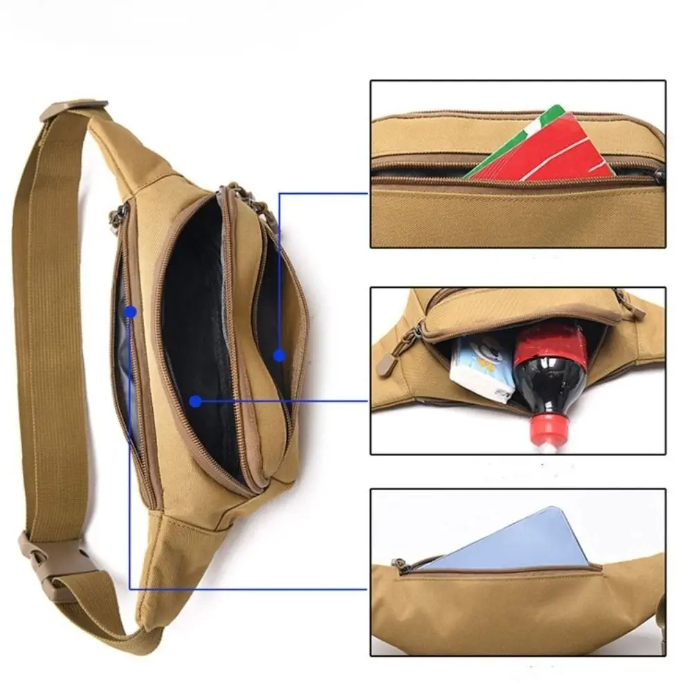 

Модная регулируемая спортивная поясная сумка большой емкости, легкая поясная сумка для бега, портативная мужская нагрудная сумка для бега