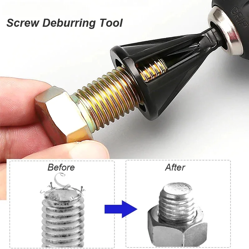 

Fast Deburring External Chamfer Tool Metal Hex Triangle Trimming Drill Bit Stainless Steel Copper Screw Remove Burr Removal Tool