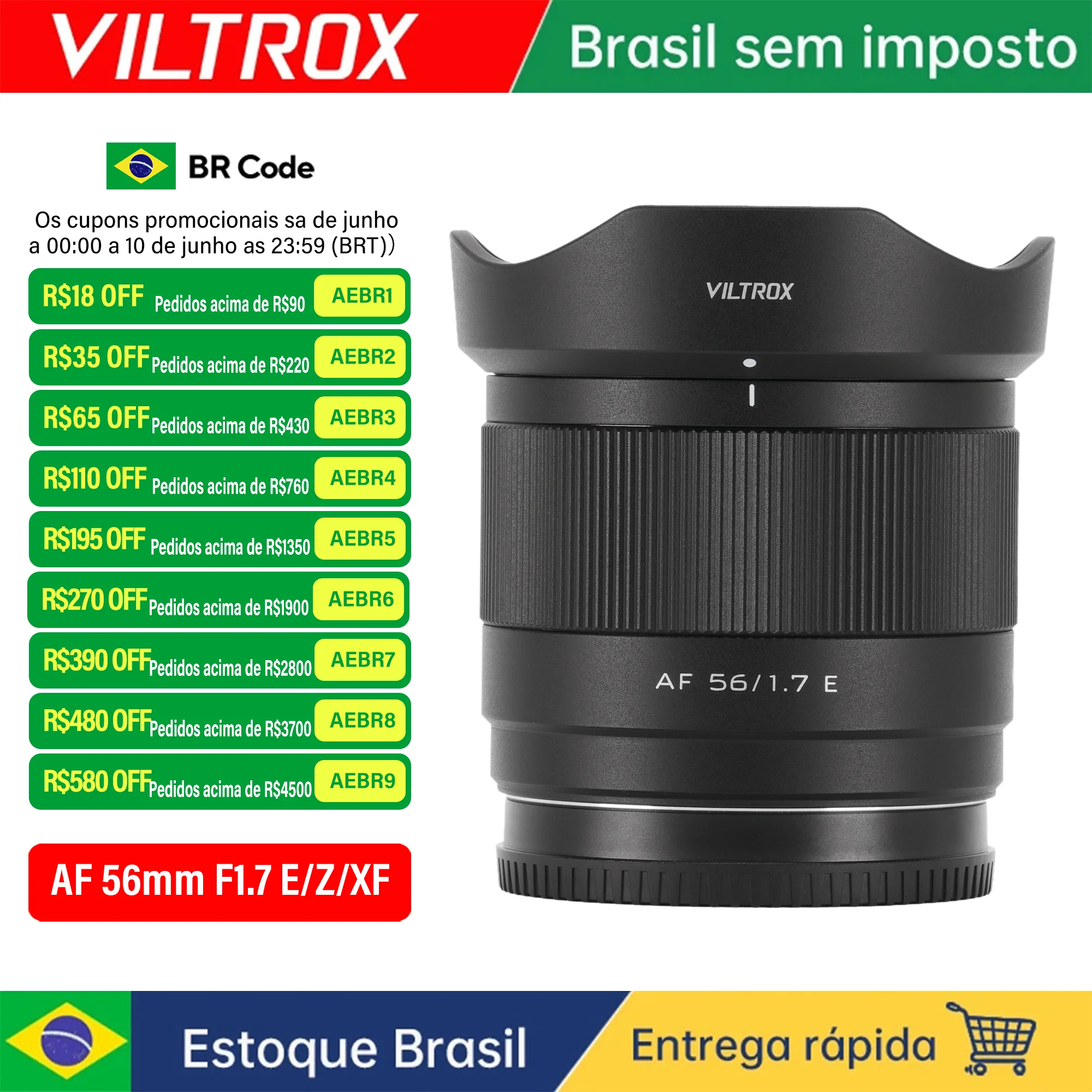 VILTROX 56mm f1.7 Air Sony E Lente Fuji X Lente Nikon Z Lente de Montagem Auto Foco Portrait APS-C Lente Para Fujifilm X Mount Camera X-T4 X-T5 T200 X-H2S X-T30ii X-Pro3 X-S20 Nikon Z30 Z50 Zfc A6400 A6700 zv-e10 FX30