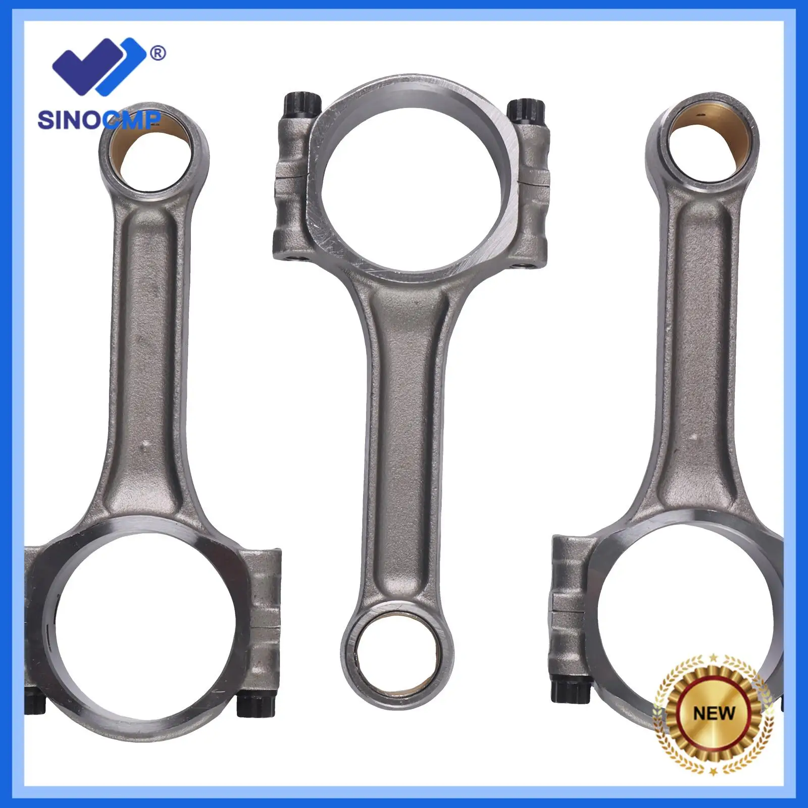 

Комплект шатунов двигателя для Chevy SBC 350 I-Beam 5.700" 2.100" .927" с бронзовыми втулками 5140, автозапчасти