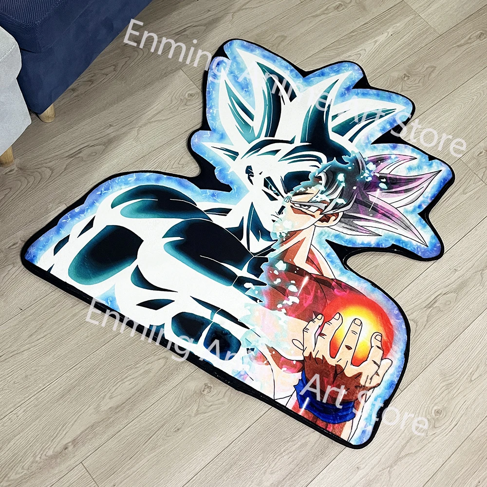 Irregular Rugs Anime Dragon Ball Ssj Goku Super Customize Rug Handmade Carpet Area Rug for Home Decor