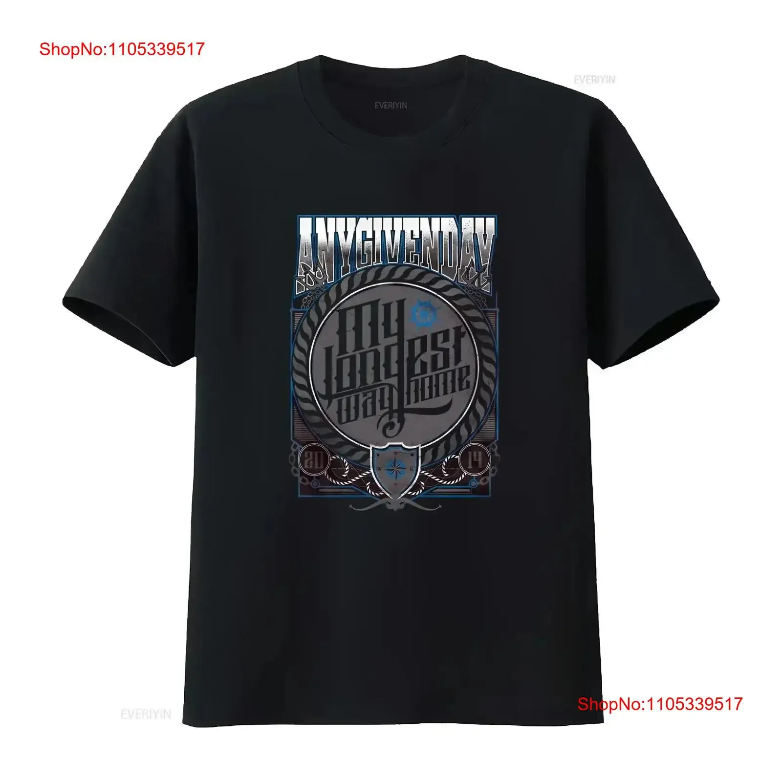 any given day my longest way home T Shirt vintage Washed Soft Slightly homme fashion Comfortable Stylish Breathable vintage