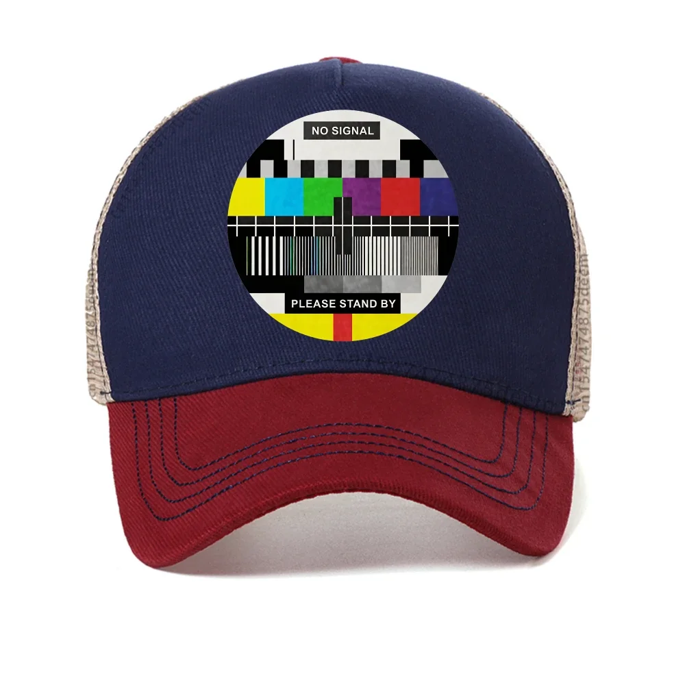 TV No Signal baseball cap Hip Hop Style Summer Fashion women hat casual adjustable mesh breathable Trucker hats
