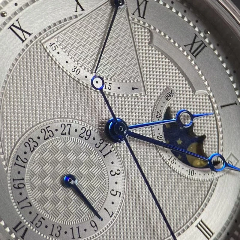 ساعة ميكانيكية أوتوماتيكية لمرحلة القمر للرجال بتقويم طاقة حركية متعدد الوظائف محليًا لحركة مستقر 2824 #2