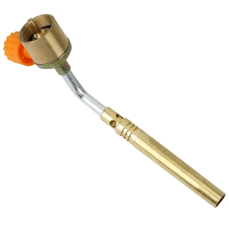 A19F-3X Brass MAPP, Propane Gas Torch, Automatic Ignition Trigger, Heating Welding Burner, Suitable For Camping And Welding