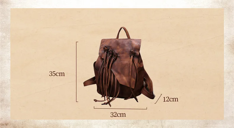 Retro Casual Suede Leather Casual Women Backpack Female Shoulder Bag Large Capacity Original Personality Original Cow Leather