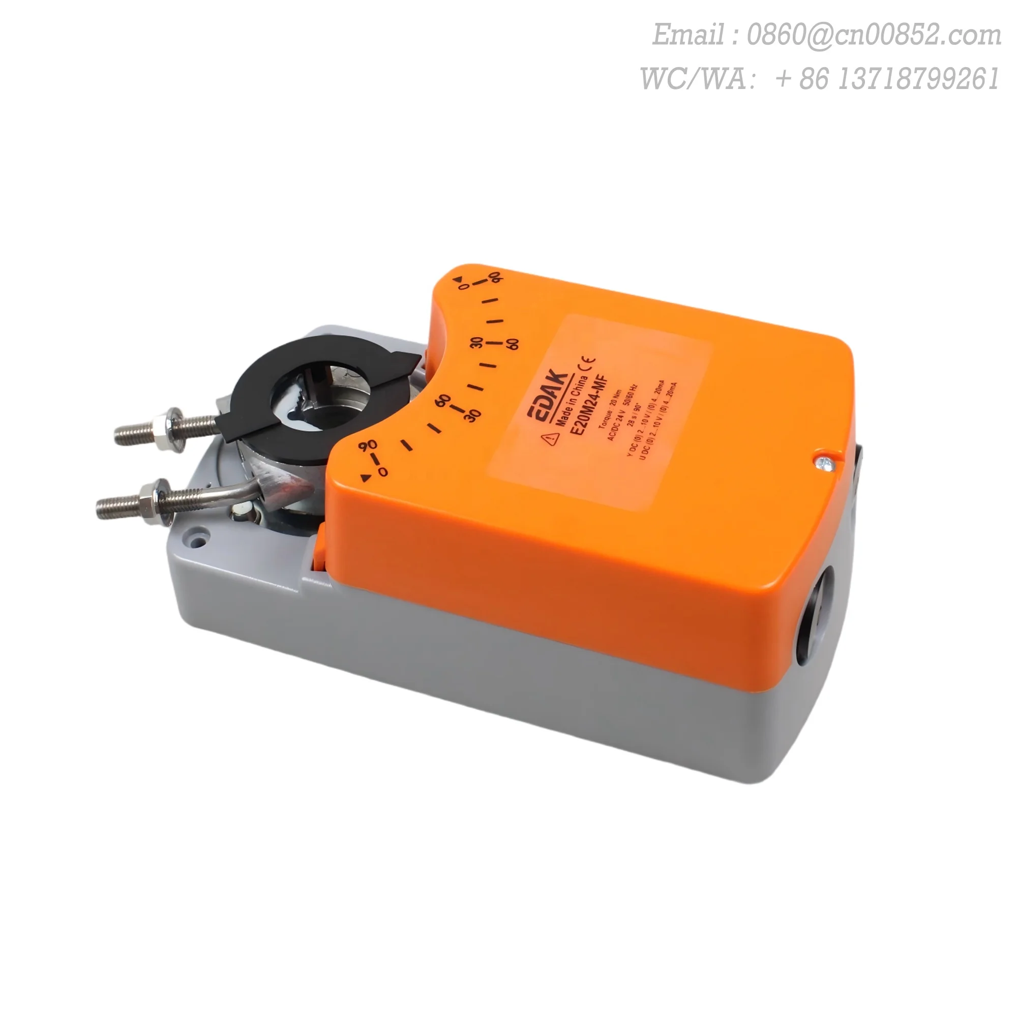 Aktuator Peredam Bermotor Modulasi E20M24-MF E10M24-MF 20Nm 10Nm 24V 220V 4-20mA 0-10V Sistem HVAC Pendingin Udara HRV