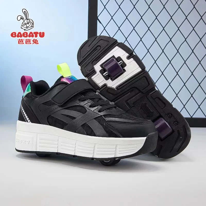 Scarpe da Skate a rotelle bambini autunno bambini moda Casual sport giocattolo giochi regalo ragazzi 4 ruote Sneakers ragazze stivali imbottiti