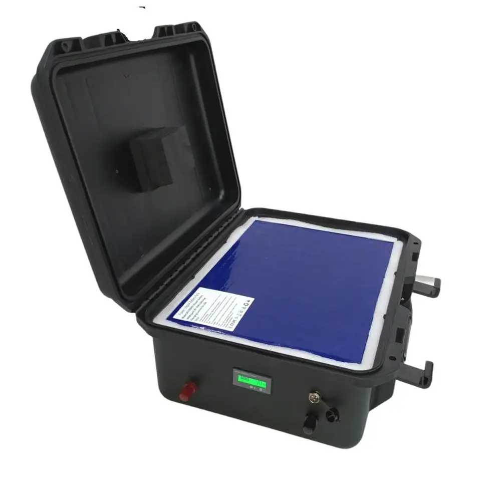 Valise à roulettes étanche au lithium-ion BMS, 48V, 100Ah, films, 7000W 5000W, boat motor livres,trolling motor charger 10A