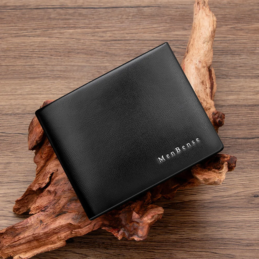 PU Leather Men's Wallet Premium Triple Folding Multi-card Wallet for Men Short Black Wallet Portefeuille Homme Short Purses