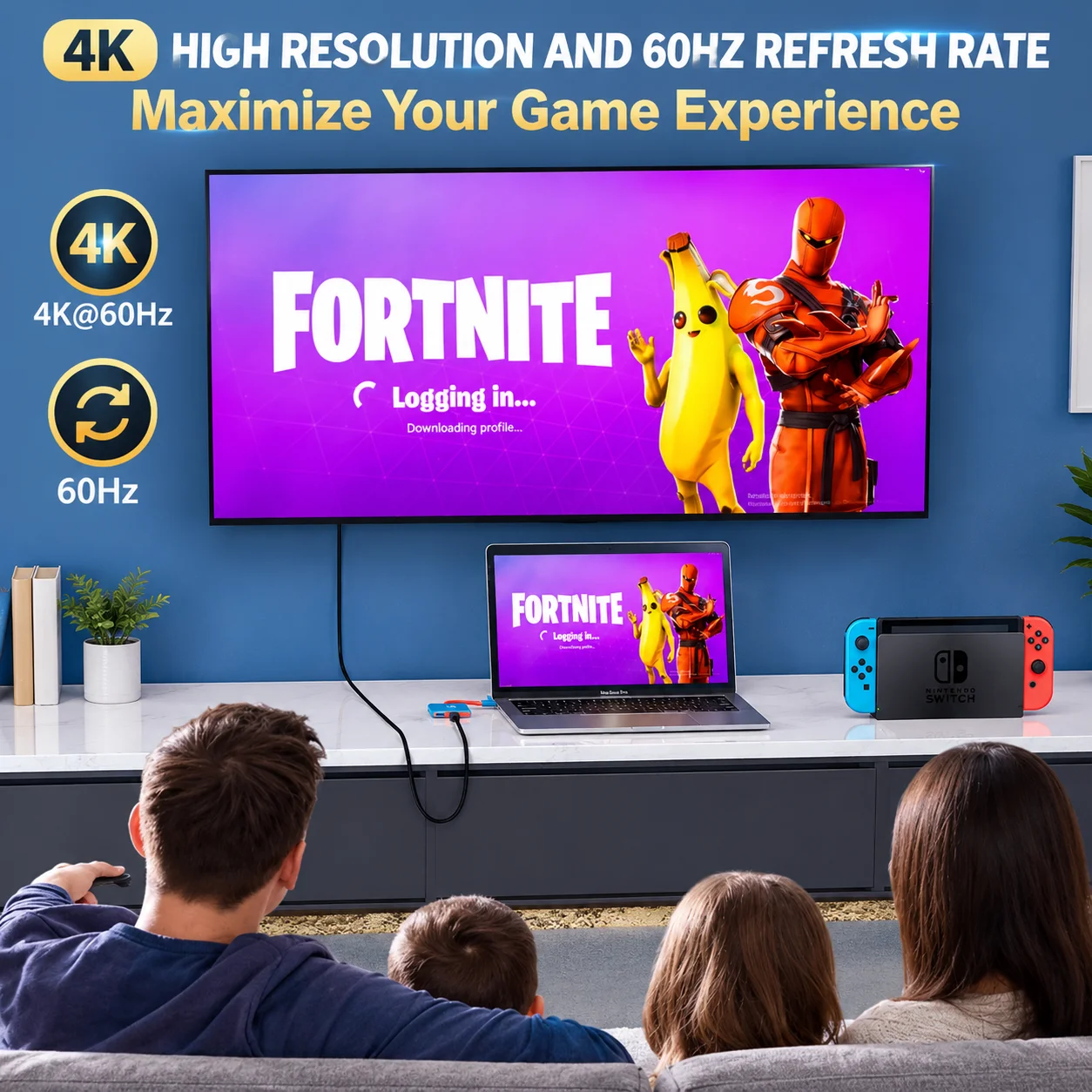 3 in 1 Switch Docking Station Portable TV HDMI Adapter 4K@60HZ Support For Nintendo Switch1/2 Portable Console TV Dock PC Laptop
