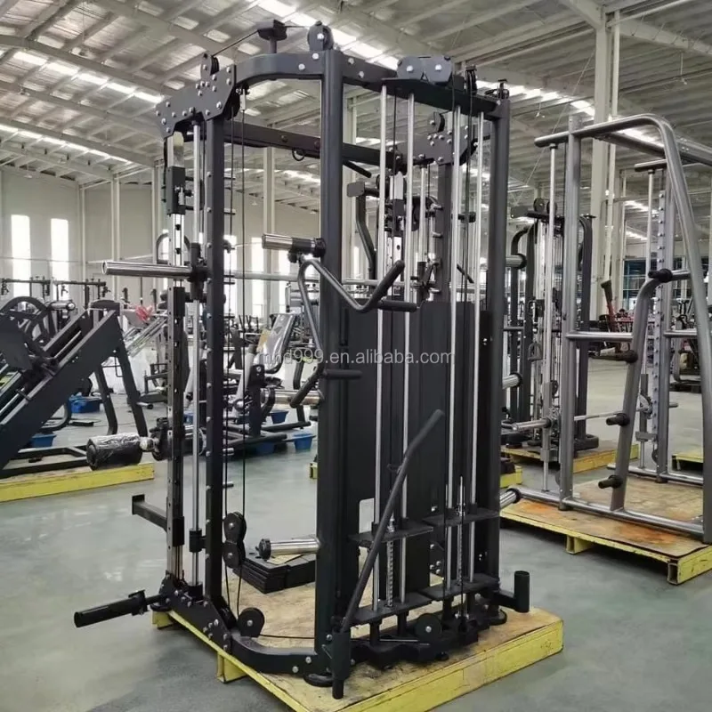 Commercial Multi Function Home Gym Equipment Pull up Bar Power Rack Multi Station Smith Machine Squat Rack