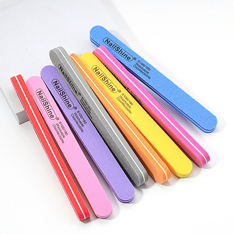 

10Pcs Nail Buffer File Pedicure Manicure Polish Tools Professional Sponge Straight Sanding Buffer Strips Polishing Manicure Tool