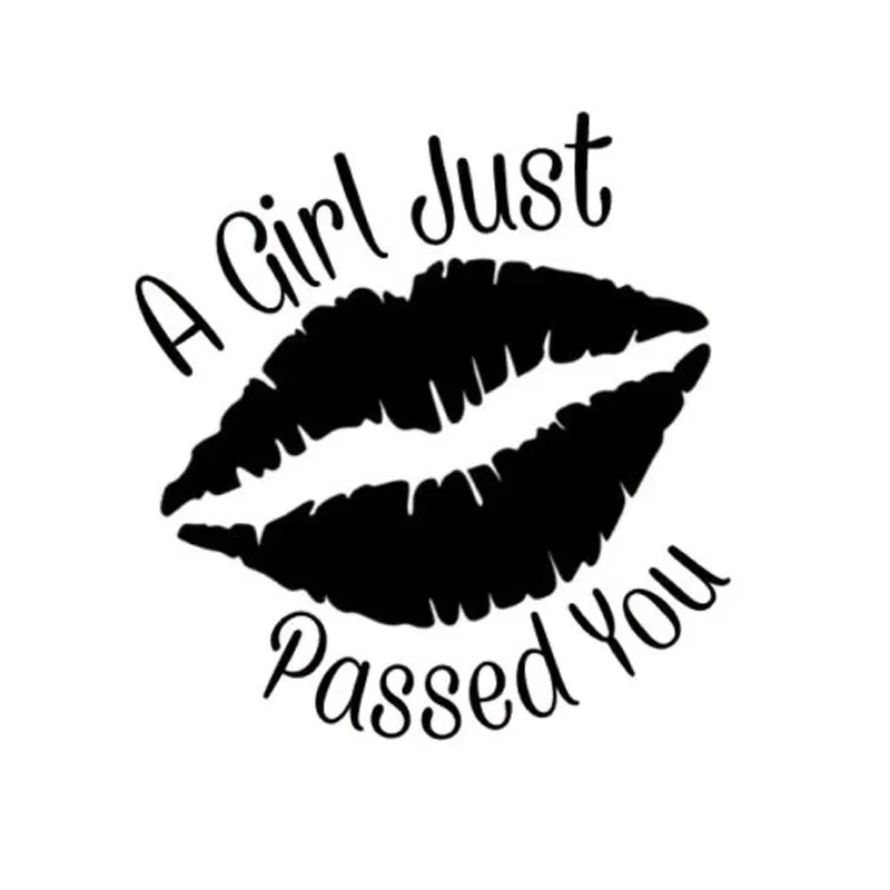 

Personalized Car Sticker Sexy Lady Girl Lady Mouth Funny Car Supplies Stickers Black/white, 11cm*11cm