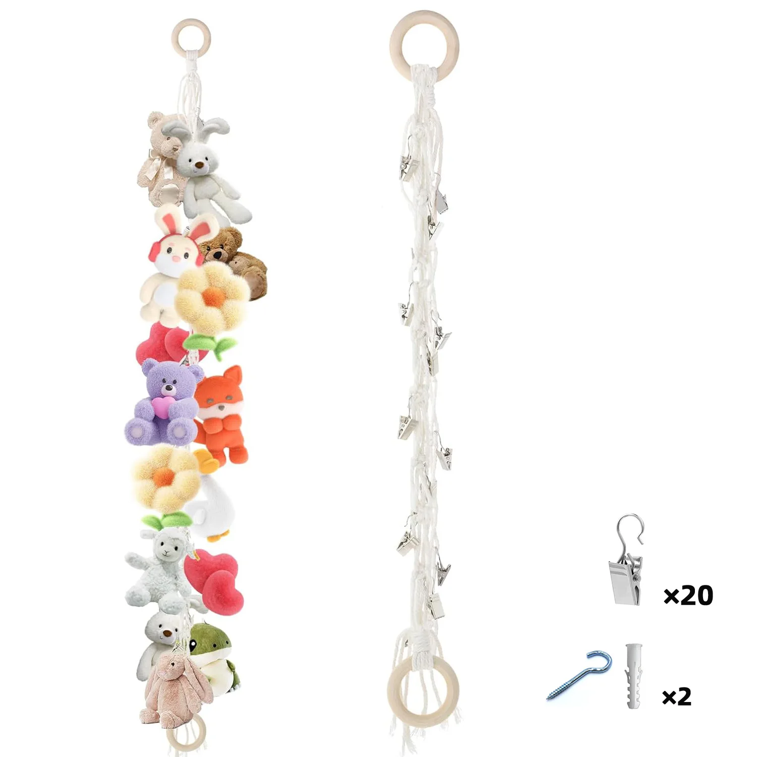 2025 핫 제품 일상 홈 데코 인형 사진 모자 양말 보관 패션 올매치 귀여운 핸드메이드 체인 랜야드