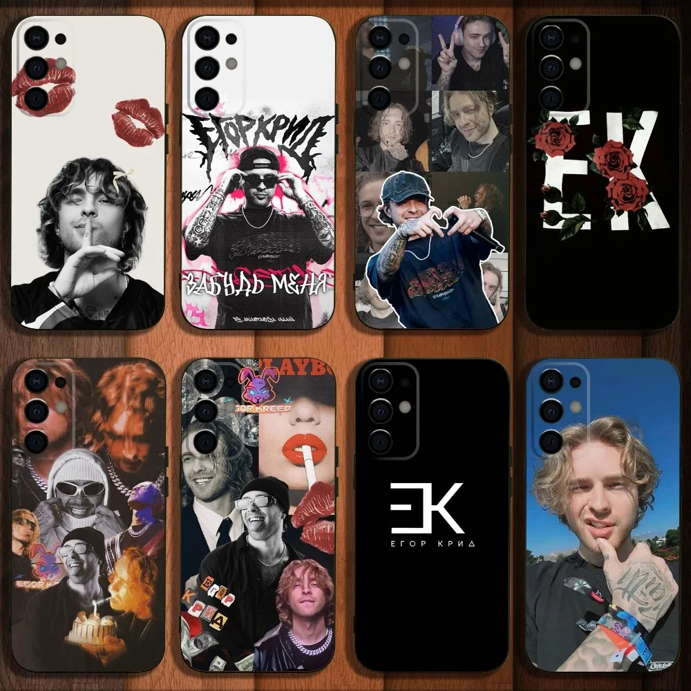 

E-Egor K-Kreed EK Rapper Phone Case For Samsung S24,S21,S22,S23,S30,Ultra,S20,Plus,Fe,Lite,Note,10,9,5G Black Soft Cover