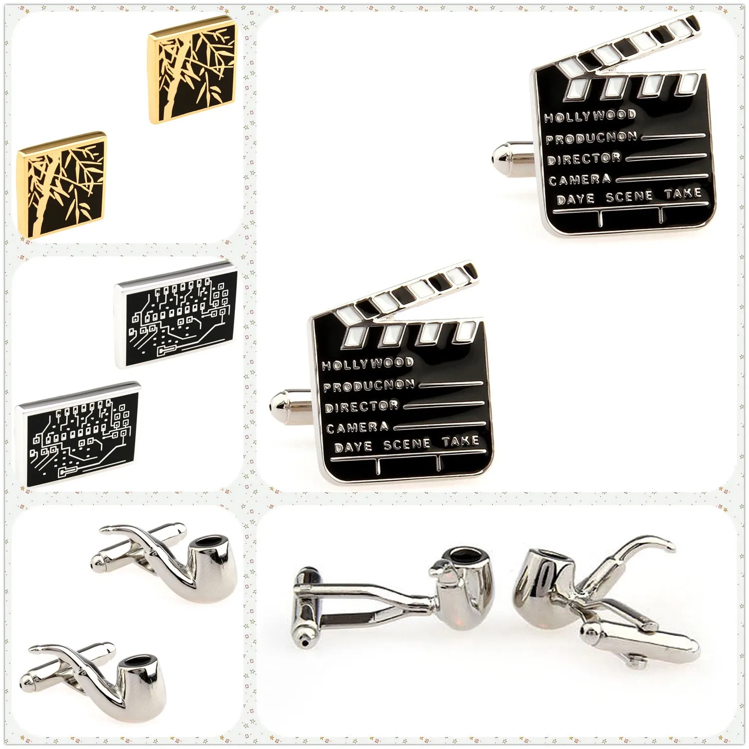 4 أنماط TZG أزرار أكمام عصرية للرجال وصلة الكفة كلابر مجلس 1 زوج مصنع الشحن