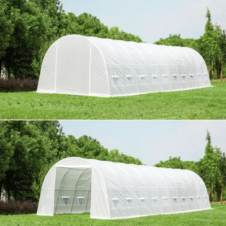 12x3x2m Inflatable Greenhouse Tent Factory Supplied Protective Plants Agricultural Balcony Polytunnel Clear PVC Cover Shed