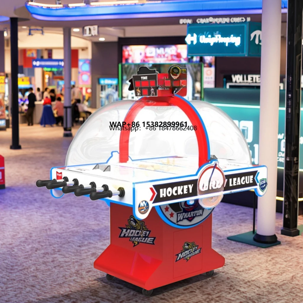 High Quality Indoor Double Ice Ball Table Machine 2-Player Coin-Operated Ice Hockey Game Table Machine Ice Bubble Hockey Table