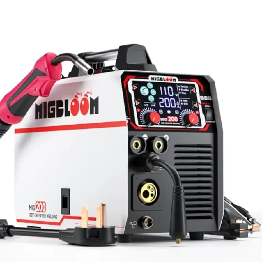 

200A Mig Welding Machine 110V/220V 6 in 1 Gas MIG/Gasless Flux Core/Stick/Lift TIG/Spool Gun/Syn Mig Welder Machine Multiproces