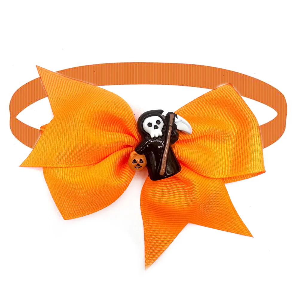 Imagem -05 - Halloween Dog Bow Ties Acessórios para Gatos Ajustável Sequin Bowknot Puppy Holiday Gravatas Grooming Products Novo 50 Pcs