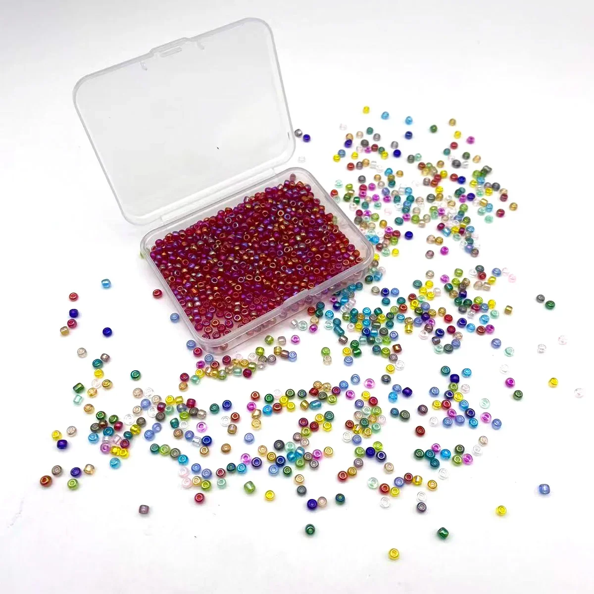 

Color Plated Glass Rice Beads 2/3/4mm DIY Handmade Hair Accessories Hand String Cross Embroidery Materials