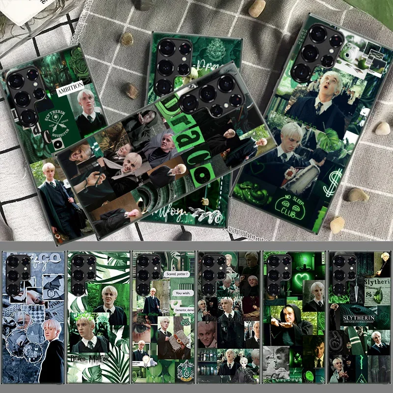 D-Draco M-Malfoy Coque For Samsung S23 S22 S24 Ultra 5G TPU Phone Galaxy Cover S21 S20 FE S10 Plus S10E S9 S8 S7 Edge Case Trans