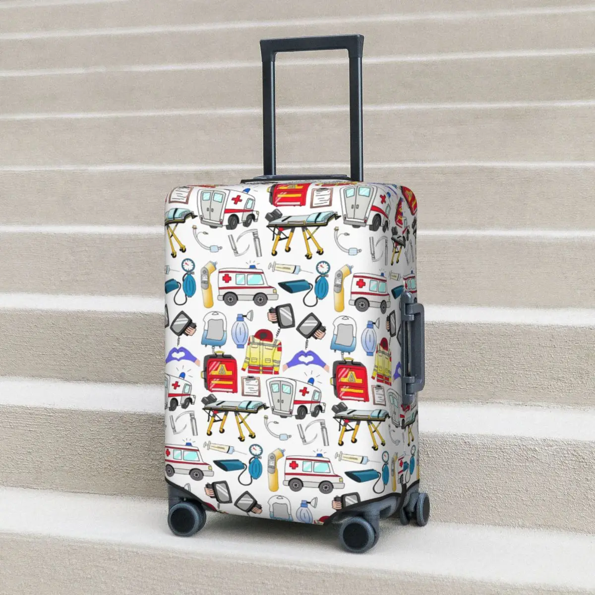 

Paramedic Suitcase Cover Protection Elastic Travel Luggage Protector Covers for 18-32 Inch