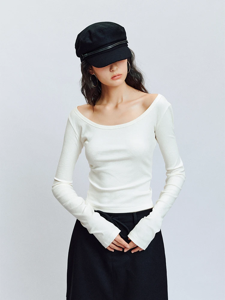 

ell Button Long Sve Slim Fit round Ne Base irt Versatile Casual Sle Spandex Blend Autumn Top for Women