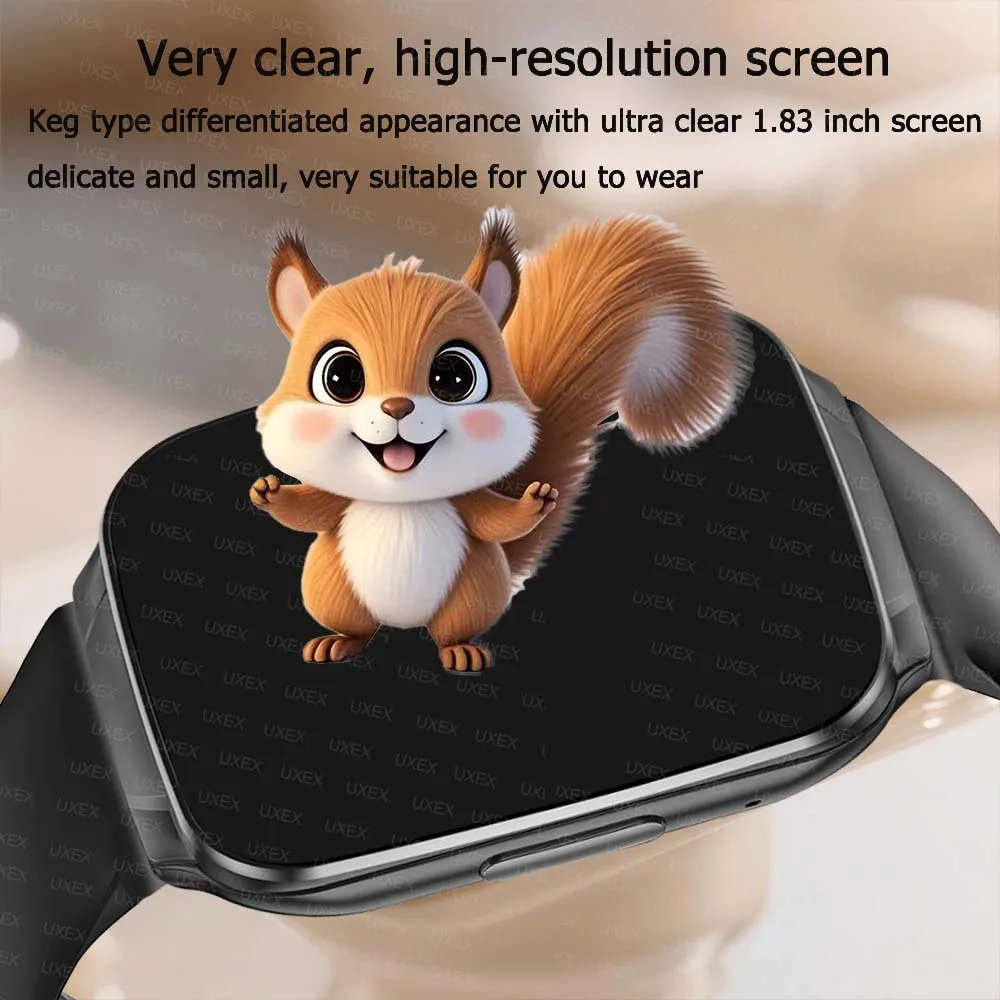 Businesst Smartwatch الرجال 1.83 HD مكالمة لاسلكية معدل ضربات القلب خطوة العد ساعة تنبيه وسائط رياضية هدية الكريسماس ساعة نسائية موضة