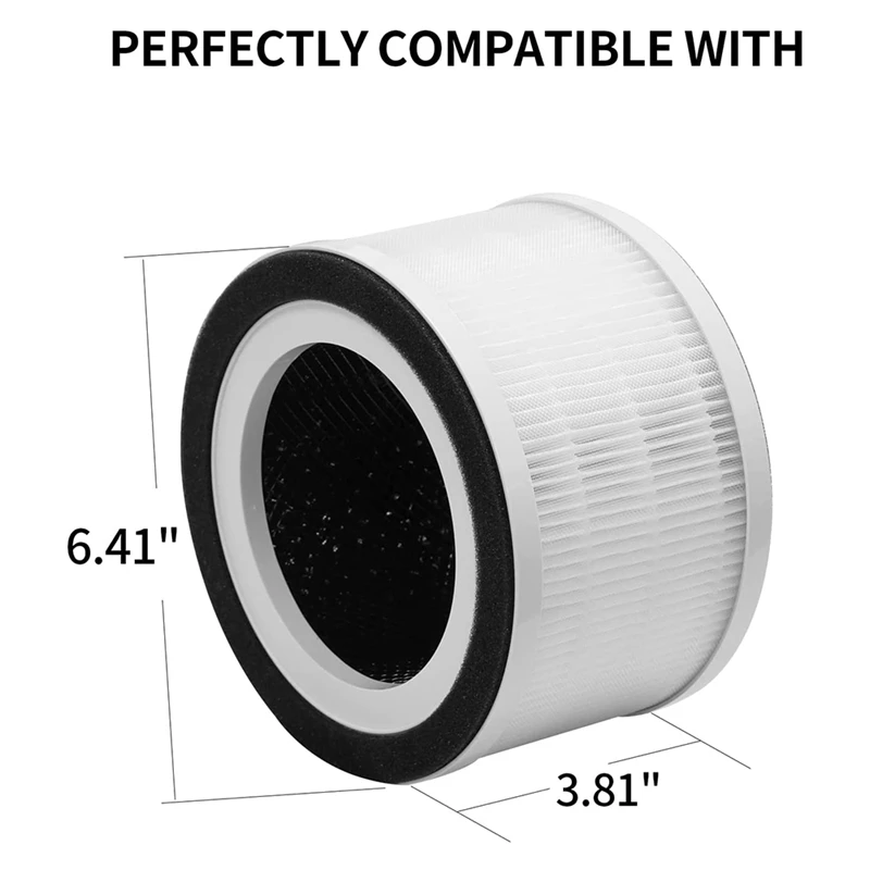 sieve element 2Pack Replacement True HEPA Filter Compatible for Fillo//Allo Air Purifier 3-Stage Filtration Accessories