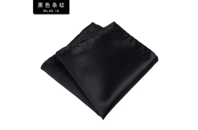 24cm Formal Paisley Pocket Square Mens Polyester Black Red Handkercheif Wedding Party Tuxedo Accessories Elegant Hanky Cravat
