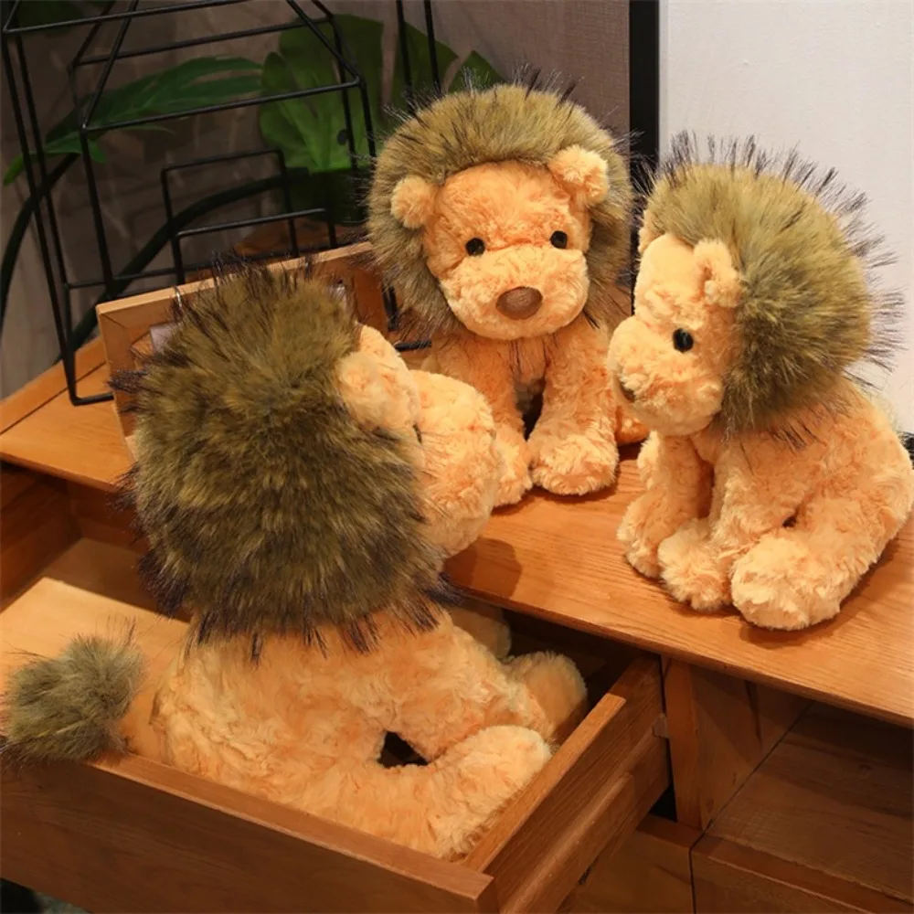 

Kid's Accompany Dolls Forest Lion Plush Doll Simulation Cartoon Animals Plush Toy Soft Fluffy Lion Fluffty Doll Home Decor